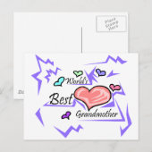 世界のおばあ最高のさん ポストカード (正面/裏面)