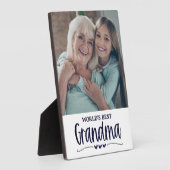 世界のおばあ最高のちゃんフォトテーブルプラーク フォトプラーク (側面)