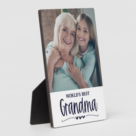 世界のおばあ最高のちゃんフォトテーブルプラーク フォトプラーク (側面)