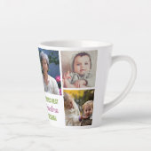 世界のおばあ最高のちゃんInstagramフォトコラージュ名 カフェラテマグ (右)