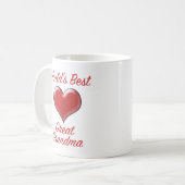 世界のおばあ最高の素晴らしちゃん コーヒーマグカップ (正面左)