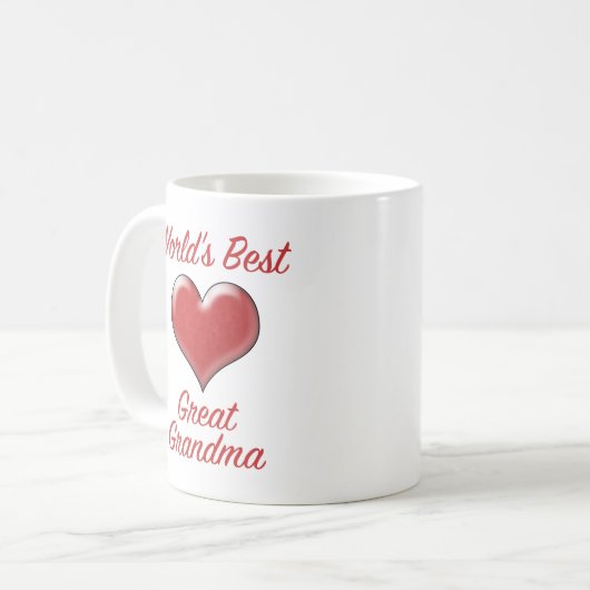 世界のおばあ最高の素晴らしちゃん コーヒーマグカップ (正面左)