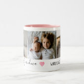 「世界のおば最高のあちゃん」フォトコーヒーマグの贈り物 ツートーンマグカップ (中央)