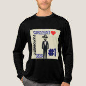 世界のお気に入りのパパ#1ブラックロングスリーブ トライブレンドＴシャツ (正面)