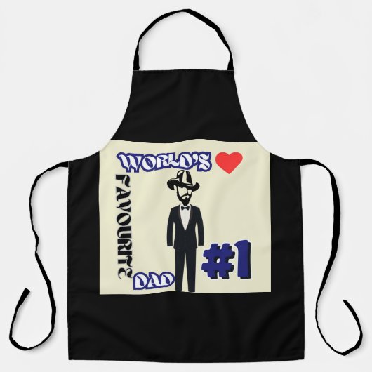 世界のお気に入りのパパ#1黒大人エプロン エプロン (正面)