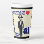 世界のお気に入りのパパ#1 カフェラテマグ (正面)