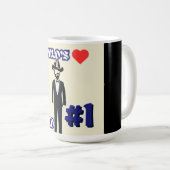 世界のお気に入りのパパ#1 コーヒーマグカップ (正面右)