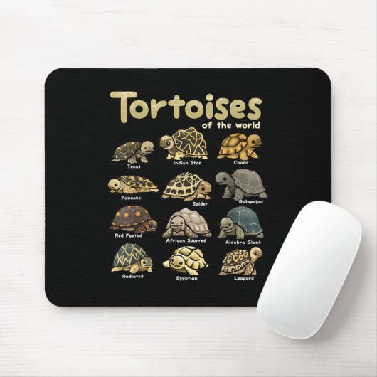 世界のかわいいリクガメ 爬虫類 カメ マウスパッド (マウス)