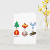 世界のさまざまな祝祭を楽しむ 多文化共生のお祭り カード (黄色い花)