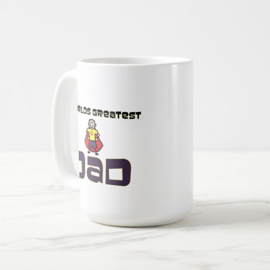 世界のすばらしいパパ コーヒーマグカップ (正面左)
