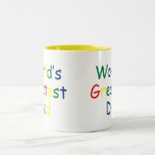 世界のすばらしいパパ ツートーンマグカップ (中央)