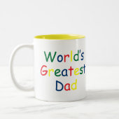 世界のすばらしいパパ ツートーンマグカップ (左)