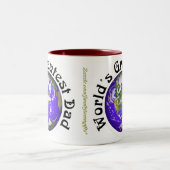 世界のすばらしいパパ! ツートーンマグカップ (中央)