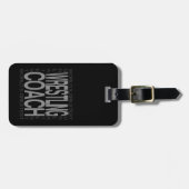 世界のすばらしいレスリングのコーチ ラゲッジタグ (正面横)