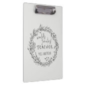 世界のすばらしい先生の手描きのリース クリップボード (右)