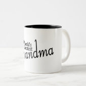 世界のすばらしい祖母 ツートーンマグカップ (正面右)