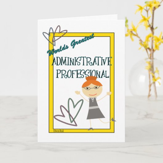 世界のすばらしい管理上のプロフェッショナル カード (黄色い花)