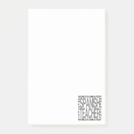 世界のすばらしくスペインのな先生 ポストイット (正面)