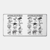 世界のすべての動物ヴィンテージおもしろいミーム デスクマット (正面)