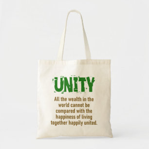 世界のすべての富 – Unity引用文 トートバッグ
