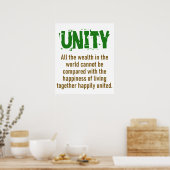 世界のすべての富 – Unity引用文 ポスター (キッチン)