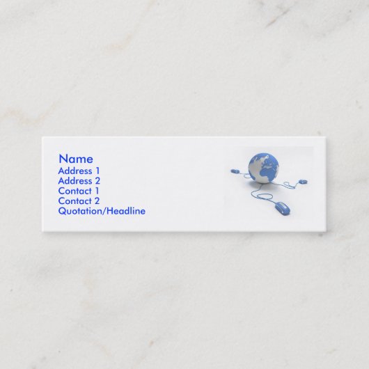 世界のつながり スキニー名刺 (正面)