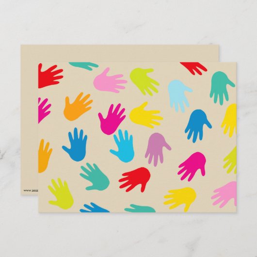 世界のはがきを手 ポストカード (正面/裏面)