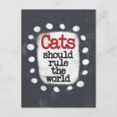 世界のはがきを猫が支配すべきだ ポストカード (正面)