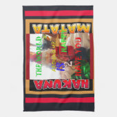 世界のまわりにの私が私を輝かせてうれしい キッチンタオル (縦)