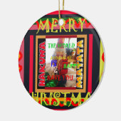 世界のまわりにの私が私を輝かせてうれしい セラミックオーナメント (左)