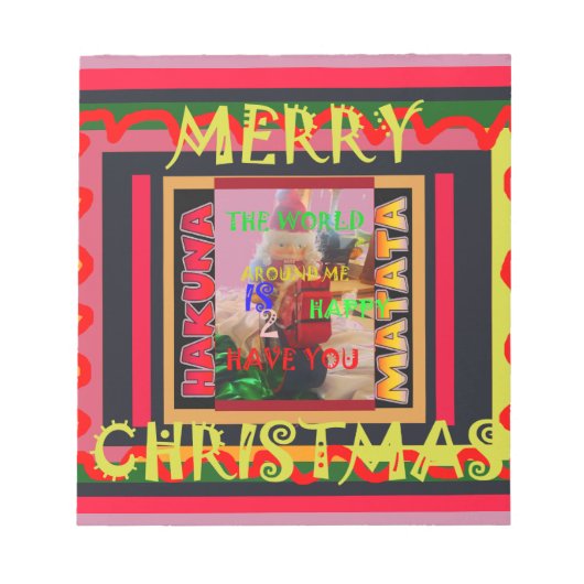 世界のまわりにの私が私を輝かせてうれしい ノートパッド (正面)