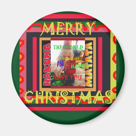 世界のまわりにの私が私を輝かせてうれしい マグネット (正面)