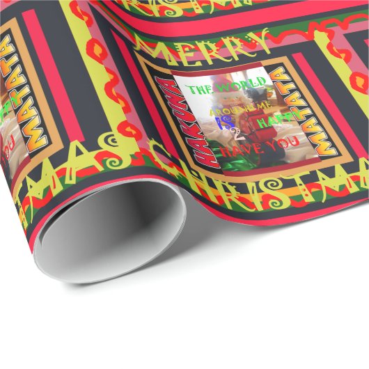 世界のまわりにの私が私を輝かせてうれしい ラッピングペーパー (ロールコーナー)