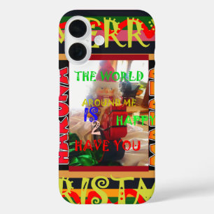 世界のまわりにの私が私を輝かせてうれしい iPhone 16ケース