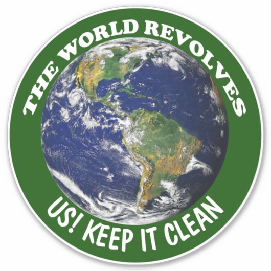 世界のまわりには大き保なビニールを持ち上げる シール (正面)