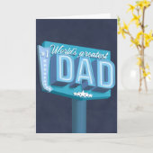 世界のもっとも偉大パパのネオンサインファーズ カード (黄色い花)