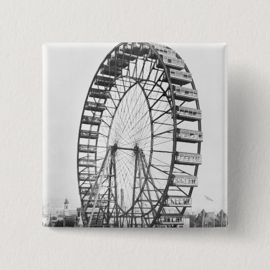世界のアメリカ人の観覧車 缶バッジ (正面)