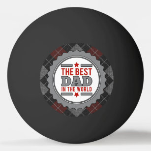 世界のアーガイル柄のな灰色の最も最高のなパパ 卓球ボール