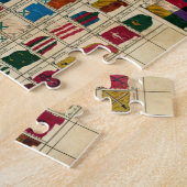 世界のイラストレーションのヴィンテージの海軍旗 ジグソーパズル (側面)