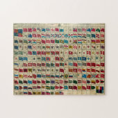 世界のイラストレーションのヴィンテージの海軍旗 ジグソーパズル (横)