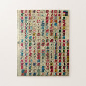 世界のイラストレーションのヴィンテージの海軍旗 ジグソーパズル (縦)