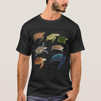 世界のウミガメの仲間たち Tシャツ