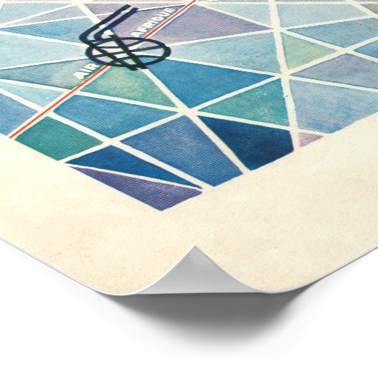 世界のエアアフリケの地図 ポスター (角)