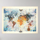 世界のエアアフリケの地図 ポスター (正面)