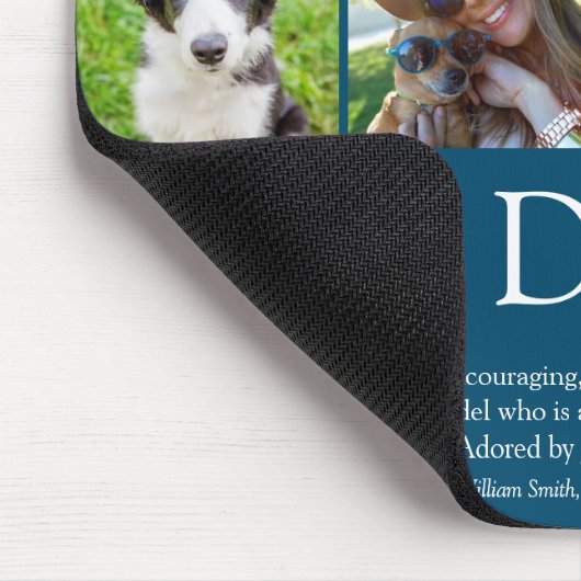 世界のエバ最高のーパパ定義8フォトおもしろいブルー マウスパッド (コーナー)