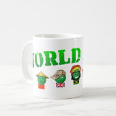 世界のエンドウ豆 コーヒーマグカップ (正面左)