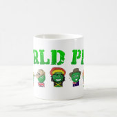 世界のエンドウ豆 コーヒーマグカップ (中央)