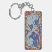 世界のエールフランスの地図 キーホルダー (正面左)