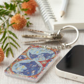 世界のエールフランスの地図 キーホルダー (正面右)