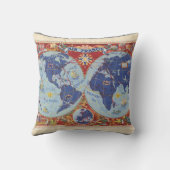 世界のエールフランスの地図 クッション (裏面)